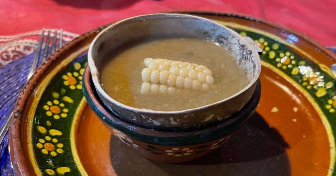 Bowl of corn soup